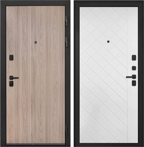 Входная дверь Профит Black ФЛ-Ромбы (Ильм американский / Силк ясень белый) для установки в квартиру 30806 - фото 141935