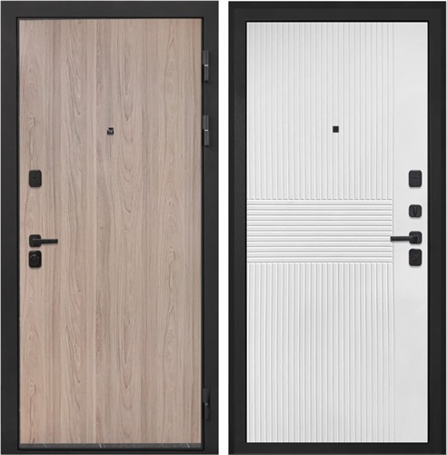 Входная дверь Профит Black ФЛ-326М (Ильм американский / Мэджик шифон белый) для установки в квартиру 30807 - фото 141942