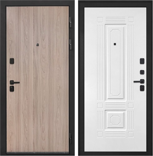 Входная дверь Профит Black ФЛ-2 (Ильм американский / Силк ясень белый) для установки в квартиру 30809 - фото 141956