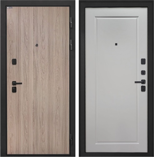 Входная дверь Профит Black ФЛ-642 (Ильм американский / Мэджик шифон белый) для установки в квартиру 30811 - фото 141972