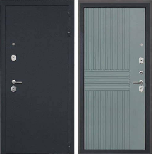 Входная дверь Гектор ФЛ-326 (Черный шелк / Монолит Фреско) для установки в квартиру 18180 - фото 141981