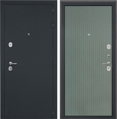 Входная дверь Гектор ФЛ-295 (Черный шелк / Пазл грин) для установки в квартиру 28867 - фото 141985