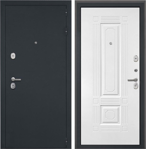 Входная дверь Гектор ФЛ-2 (Черный шелк / Силк ясень белый) для установки в квартиру 30814 - фото 141990