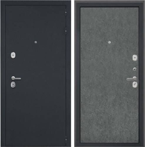 Входная дверь Гектор (Черный шелк / Штукатурка графит) для установки в квартиру 30820 - фото 142005