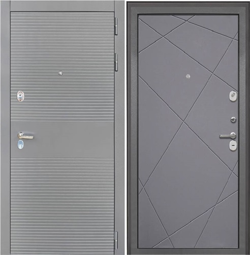 Входная дверь Брайтон Антрацит Грей / Лучи-М Софт Графит для установки в квартиру 17107 - фото 142038