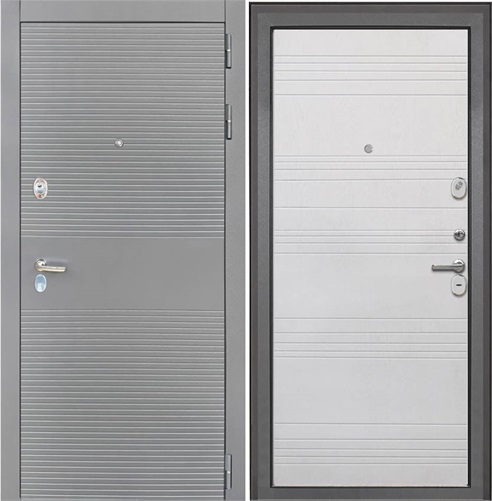 Входная дверь Брайтон Антрацит Грей / ФЛ-316 Ясень белый для установки в квартиру 17101 - фото 142059