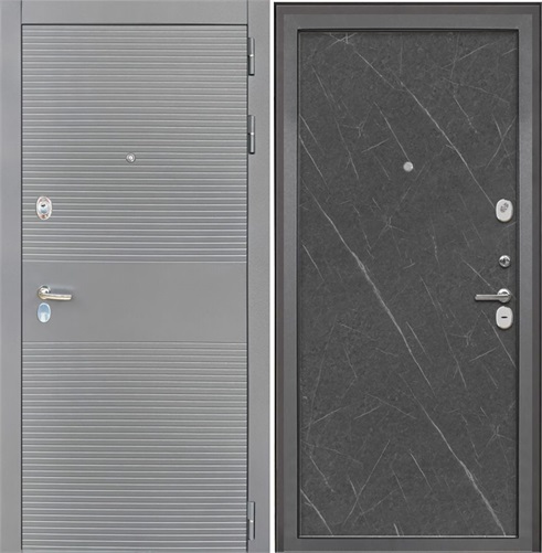 Входная дверь Брайтон Антрацит Грей / Гладкая Гранит лава для установки в квартиру 27415 - фото 142095