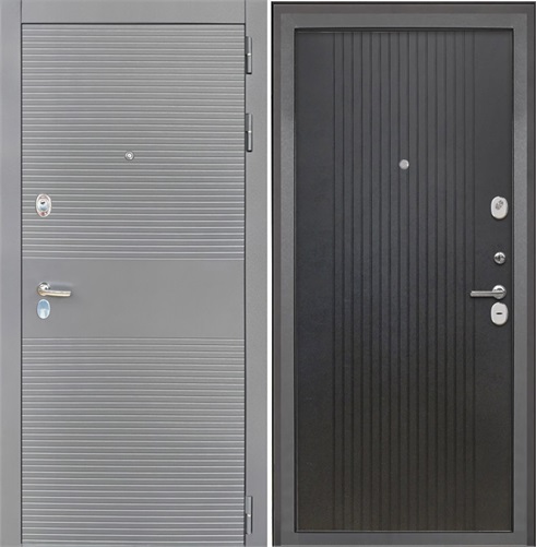 Входная дверь Брайтон Антрацит Грей / Лофт черный для установки в квартиру 27416 - фото 142102