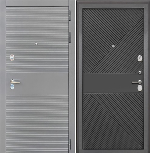 Входная дверь Брайтон Антрацит Грей / ФЛ-613 Черный для установки в квартиру 28869 - фото 142205