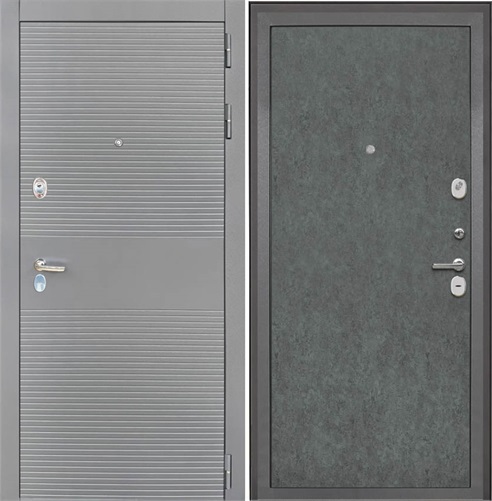 Входная дверь Брайтон Антрацит Грей / Штукатурка графит установки в квартиру 30829 - фото 142286