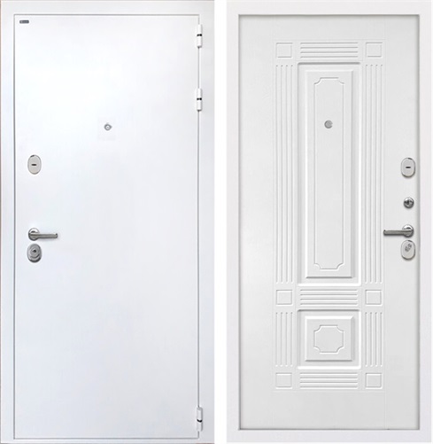 Входная дверь Колизей White ФЛ-2 (Белая шагрень / Силк ясень белый) для установки в квартиру 5985 - фото 142303