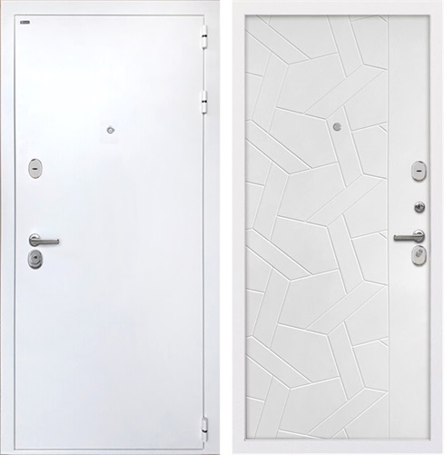 Входная дверь Колизей White ФЛ-306 (Белая шагрень / Силк ясень белый) для установки в квартиру 5980 - фото 142304