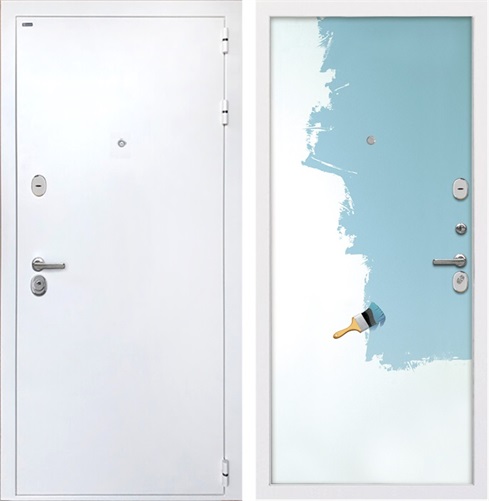 Входная дверь Колизей White (Белая шагрень / Под покраску) для установки в квартиру 30839 - фото 142378