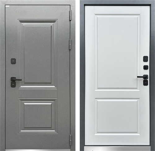 Входная дверь с терморазрывом Барьер 3К (Букле Графит / Белый матовый) для частного загородного дома и дачи 30840 - фото 142382