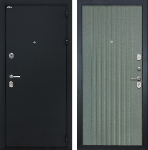 Входная дверь Колизей ФЛ-295 (Чёрный шелк / Пазл грин) для установки в квартиру 4432 - фото 142423