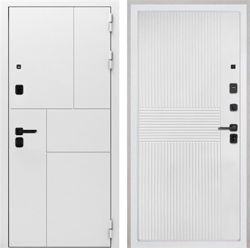 Входная дверь Спарта White панель ФЛ-326М Мэджик шифон белый для установки в квартиру 27756 - фото 142479