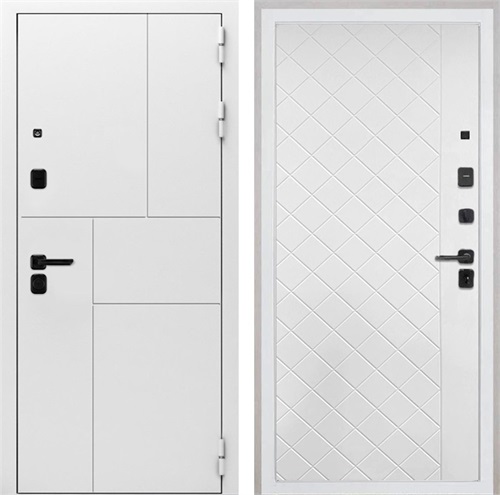 Входная дверь Спарта White панель ФЛ-Ромбы Силк ясень белый для установки в квартиру 30853 - фото 142482