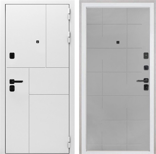 Входная дверь Спарта White панель ФЛ-6 Геометрия Мэджик Тин для установки в квартиру 30856 - фото 142488