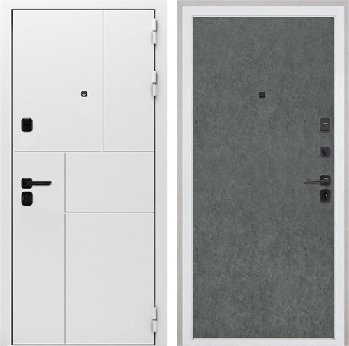 Входная дверь Спарта White панель Гладкая Штукатурка графит для установки в квартиру 30860 - фото 142496