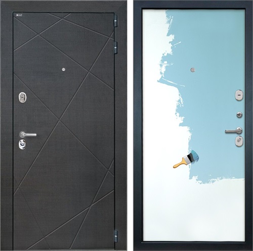 Входная дверь Сенатор Лучи (Венге распил кофе / Под покраску) для установки в квартиру 30870 - фото 142585