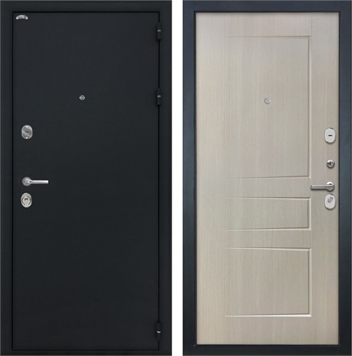 Входная дверь Греция ФЛ-638М (Чёрный шелк / Лиственница беж) для установки в квартиру 28887 - фото 142586