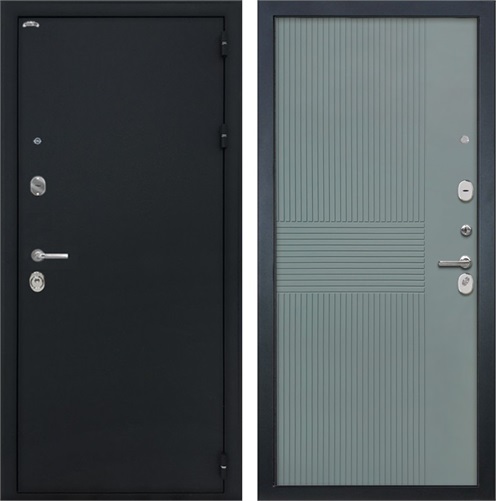 Входная дверь Греция ФЛ-326 (Чёрный шелк / Монолит Фреско) для установки в квартиру 4364 - фото 142589