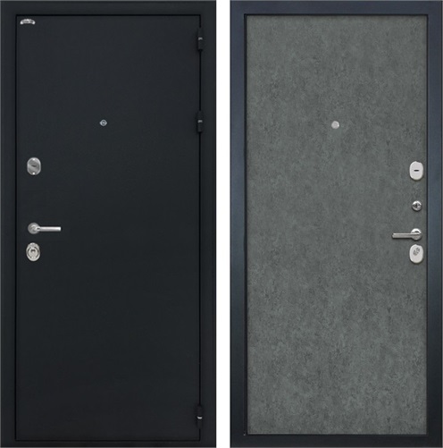 Входная дверь Греция (Чёрный шелк / Штукатурка графит) для установки в квартиру 30874 - фото 142604