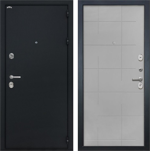 Входная дверь Греция ФЛ-6 Геометрия (Чёрный шелк / Мэджик Тин) для установки в квартиру 30875 - фото 142607