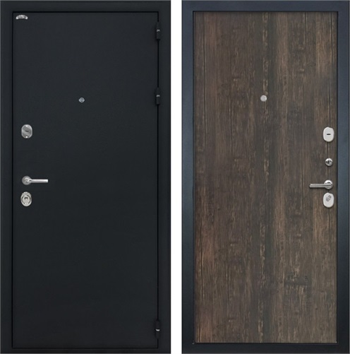 Входная дверь Греция (Чёрный шелк / Тиковое дерево) для установки в квартиру 30878 - фото 142618