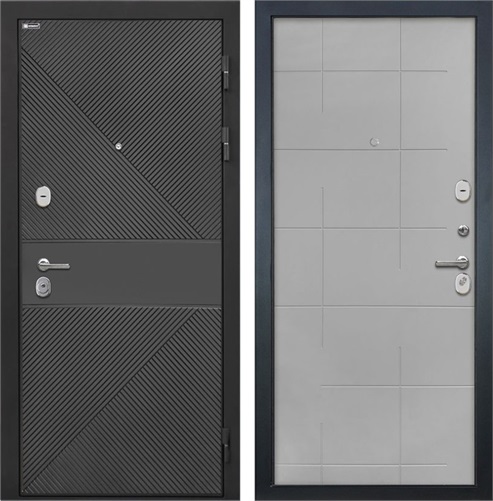 Входная дверь Сицилия ФЛ-613 Чёрный (крашеный) / ФЛ-6 Геометрия Мэджик Тин для установки в квартиру 28954 - фото 142706