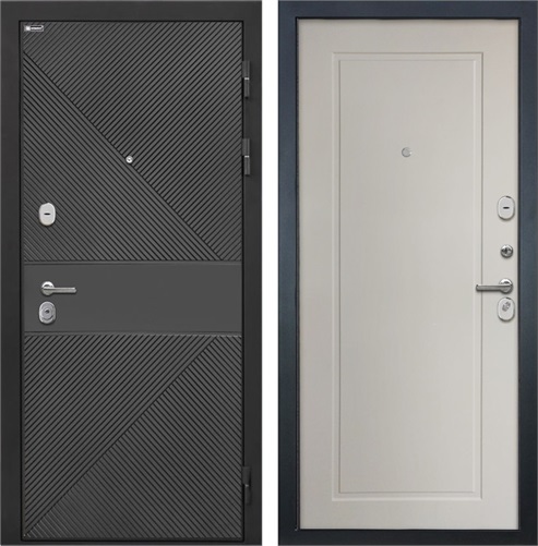 Входная дверь Сицилия ФЛ-613 Чёрный (крашеный) / ФЛ-642 Мэджик Сэнд светлый кофе для установки в квартиру 28943 - фото 142712