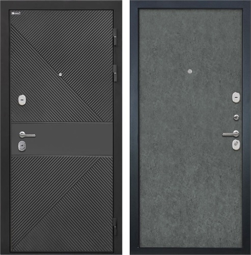Входная дверь Сицилия ФЛ-613 Чёрный (крашеный) / Штукатурка графит для установки в квартиру 30894 - фото 142726