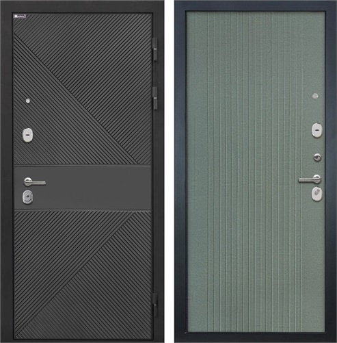 Входная дверь Сицилия ФЛ-613 Чёрный (крашеный) / ФЛ-295 Пазл грин для установки в квартиру 30895 - фото 142728