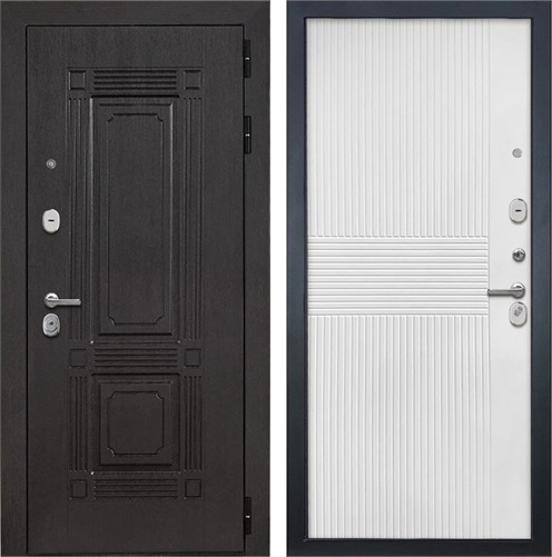 Входная дверь Италия ФЛ-326М (Венге / Мэджик шифон белый) для установки в квартиру 30898 - фото 142744