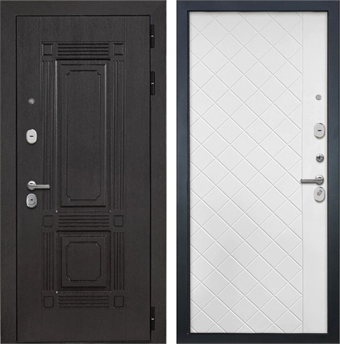 Входная дверь Италия ФЛ-Ромбы (Венге / Силк ясень белый) для установки в квартиру 30900 - фото 142758