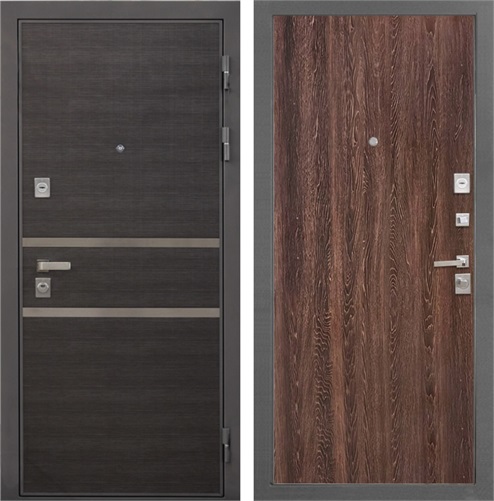 Входная дверь Неаполь (Лен Сильвер / Дуб филадельфия коньяк) для установки в квартиру 4477 - фото 142795