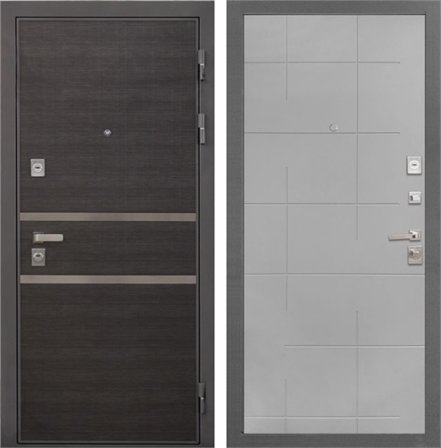 Входная дверь Неаполь ФЛ-6 Геометрия (Лен Сильвер / Мэджик Тин) для установки в квартиру 28896 - фото 142796