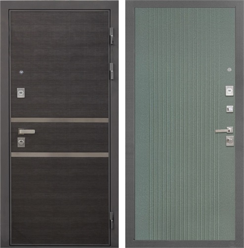 Входная дверь Неаполь ФЛ-295 (Лен Сильвер / Пазл грин) для установки в квартиру 30908 - фото 142814