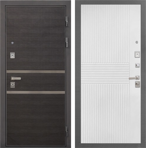 Входная дверь Неаполь 3К ФЛ-326М (Лен Сильвер / Мэджик шифон белый) для установки в квартиру 30911 - фото 142856