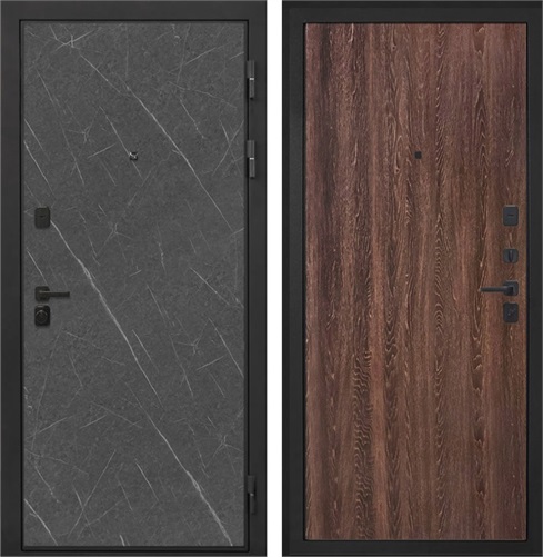 Входная дверь Профит Black (Гранит Лава / Дуб филадельфия коньяк) для установки в квартиру 20236 - фото 142933