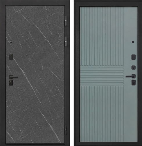 Входная дверь Профит Black ФЛ-326 (Гранит Лава / Монолит Фреско) для установки в квартиру 20230 - фото 142934