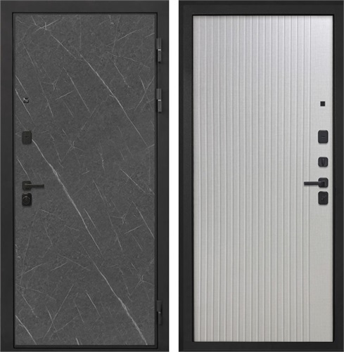 Входная дверь Профит Black ФЛ-566 (Гранит Лава / Чесура светлая) для установки в квартиру 30934 - фото 142992
