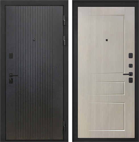 Входная дверь Профит Black ФЛ-638М (Лофт черный / Лиственница беж) для установки в квартиру 20250 - фото 142997