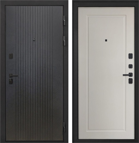 Входная дверь Профит Black ФЛ-642 (Лофт черный / Мэджик Сэнд светлый кофе) для установки в квартиру 30935 - фото 143006
