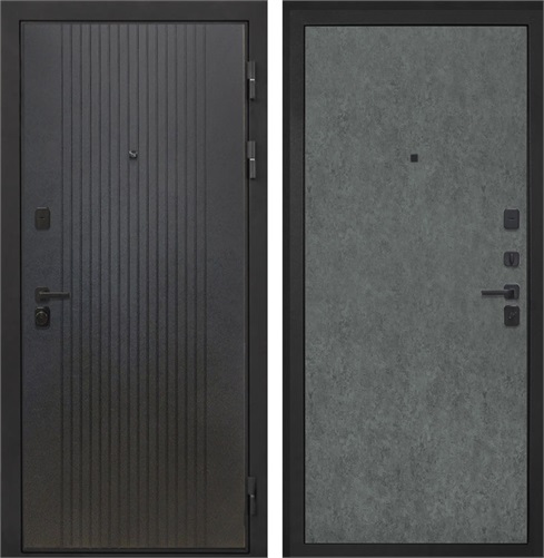 Входная дверь Профит Black (Лофт черный / Штукатурка графит) для установки в квартиру 20256 - фото 143037