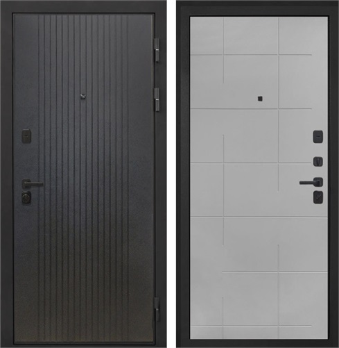 Входная дверь Профит Black ФЛ-6 Геометрия (Лофт черный / Мэджик Тин) для установки в квартиру 30941 - фото 143043