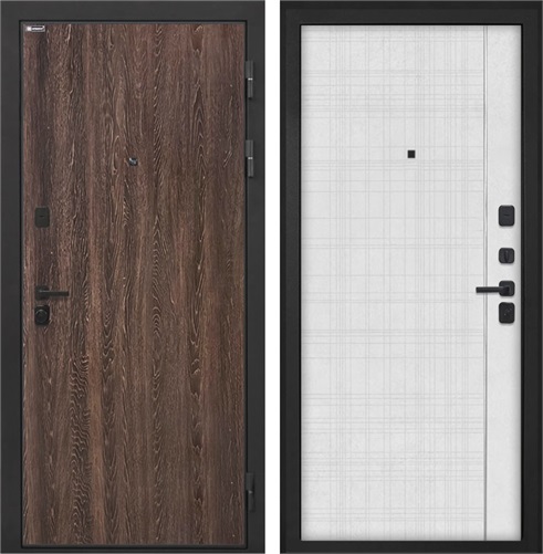 Входная дверь Профит Black В-07 (Дуб филадельфия коньяк / Лофт белый) для установки в квартиру 30960 - фото 143186