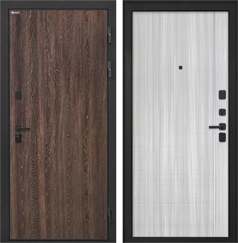 Входная дверь Профит Black В-07 (Дуб филадельфия коньяк / Сандал белый) для установки в квартиру 30961 - фото 143193