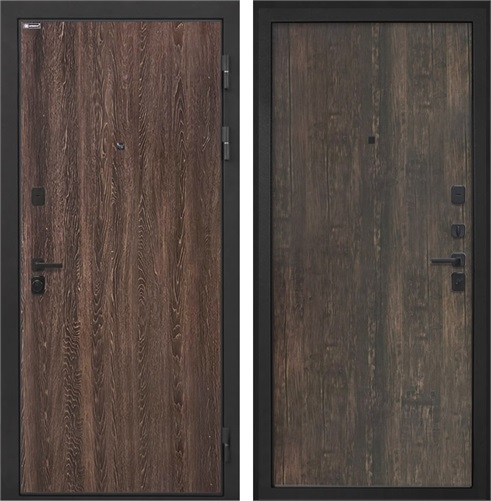 Входная дверь Профит Black (Дуб филадельфия коньяк / Тиковое дерево) для установки в квартиру 30962 - фото 143200