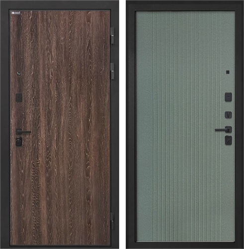 Входная дверь Профит Black ФЛ-295 (Дуб филадельфия коньяк / Пазл грин) для установки в квартиру 30963 - фото 143207